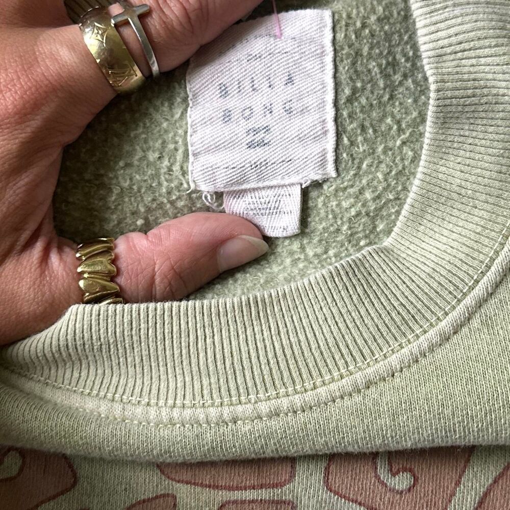 Billabong Women's Green Boho Sweatshirt - Picture 5 of 5
